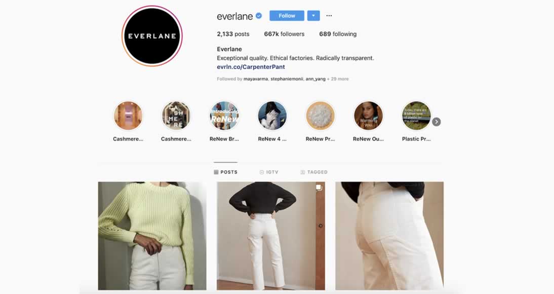 E-commerce de moda no Instagram